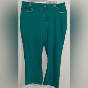 DG2 Diane Gilman Ladies Green Pants / Jeans